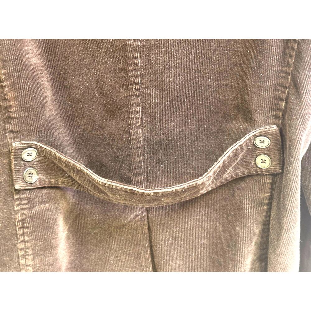 Lands End Brown Casual Corduroy Jacket Button Down Pockets Women's Size Medium - Picture 8 of 13
